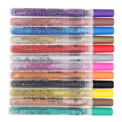 FOMIYES Pensos de Pintura con Brillo de 12 Piezas Marcadores de Pintura para Pintura de Taza Cerámica Vidrio Y Pintura de Tela No Tóxico a Base de Agu