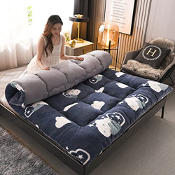 YIbing Colchón de Futón Four Seasons, Colchón de Piso Enrollable, Colchón de Tatami Grueso Japonés, Colchón Plegable, Almohadilla de Dormir Portátil,A características