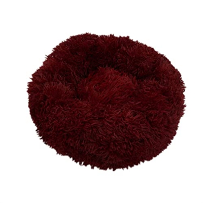 MMyydds Cama de Perro Sofá Cojín de Peluche Redondo Perro Grande Labrador Dog Cat House Productos Mascotas (Color : Red, Size : 90cm)