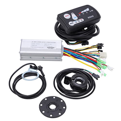 BuyWeek Kit de Controlador de Motor de Bicicleta eléctrica, 36V 48V Bicicleta eléctrica 22A Controlador de Velocidad LED-S800 Panel 130X Kit de conver precio