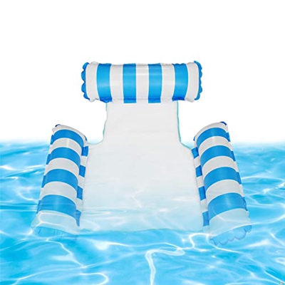 MRYH Silla Flotante Inflable para Piscina para Adultos,Hamaca de Agua Tumbona para Piscina | Balsa de Piscina de 3 Tubos, flotadores de Lago, Hamaca d