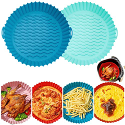 Air Fryer Silicone Pot Reusable Non-stick Air Fryer Silicone Liners Air Fryer Accessories Kitchen Air Fryers Oven Accessories Round Silicone Liners (B en oferta