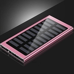 PABERIDO Batería del Banco De La Energía Solar 50000mah, Externa con 2 USB para El Cargador PortáTil del TeléFono MóVil del Lithg del Led Rosegold en oferta