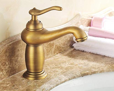 FMOPQ Grifo Mezclador, Grifo de Lavabo de Cobre, Grifo Antiguo de latón Macizo, grifos Negros al por Mayor, Grifo de Lavabo de baño, Grifo de Agua Cal