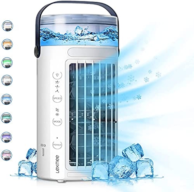 Ventilador Enfriador De Aire Silencioso , Refresca, Humidifica Aire Acondicionado Para Coches - ProteccióN Del Medio Ambiente Ventilador Aire Acondici