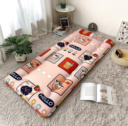 Colchón Grueso para Dormitorio de Estudiantes, Cama Doble Individual Plegable, colchón de Suelo de Tatami Grueso, colchón futón de 90x190cm B 90*190cm en oferta
