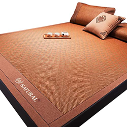Colchoneta Verano con Bambú de Enfriamiento,Estera de Dormir de Seda de Hielo,Esterilla de Bamboo Natural,Ambos Lados Suave Transpirable Plegable,para en oferta