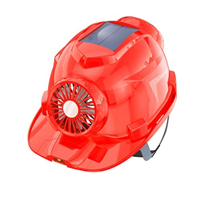 Abovehill Tapa De Ventilador Solar Inteligente Segura Y Recargable Construcción De Verano Sunscreen Air Acondicionador De Protección Solar (con Manual