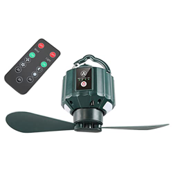 Saturey Mini Ventilador De Techo Plegable, Luz De Ventilador Camping Al Aire Libre con Led,Ventilador De Tienda PortáTil con Gancho,Ventilador Escrito precio