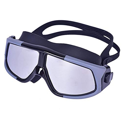 ZIPD Gafas de Buceo Anti-UV Gafas de natación Galvanizado Anti-vaho Gafas de Buceo Kit Ajustable para Natación Snorkeling (Color : Gold, Size : One Si