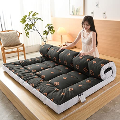 YIbing Colchón de Futón Four Seasons, Colchón de Piso Enrollable, Colchón de Tatami Grueso Japonés, Colchón Plegable, Almohadilla de Dormir Portátil,B