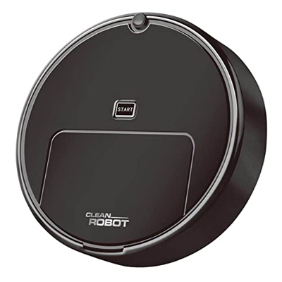 Milageto Robot Inteligente dor automático Trapeador Barredora Robot de Limpieza de Habitaciones silencioso para Pisos de Dormitorio, Negro