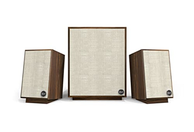 Klipsch ProMedia Heritage 2.1 BT Walnut - Sistema de Altavoces Multimedia Bluetooth, RCA, USB-A en Color Nogal 220W de Pico