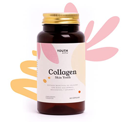 Ver Suplemento anti-edad para la piel a base de péptidos de colágeno hidrolizado patentado Verisol, ácido hialurónico, resveratrol y vitamina C. Previene y sus características Suplemento anti-edad para la piel a base de péptidos de colágeno hidrolizado patentado Verisol, ácido hialurónico, resveratrol y vitamina C. Previene precio