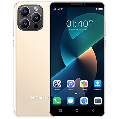 MsMga Smartphone, 4.7" IPS Display, Android Mobile Phone, 4GB ROM (UP To 32GB), Dual SIM, Dual Camera, Cheap 3G Cellphone (i13mini-Gold)