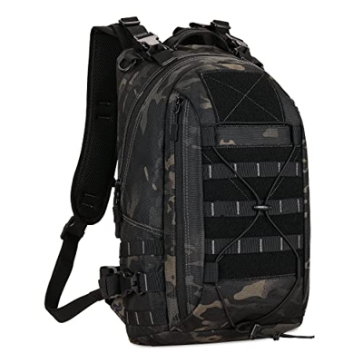 VINBAGGE Macutos de Senderismo,25L Mochila Militar Táctica Pequeña ,Mochila de Trekking MOLLE Paquete de Asalto Impermeable Mochila de Combate para Ca