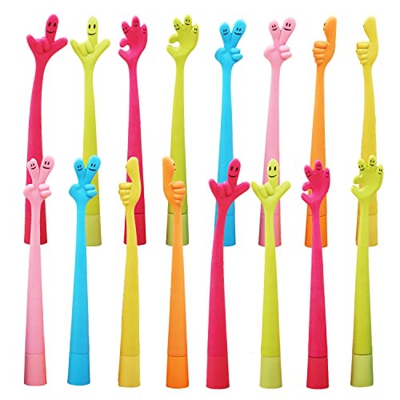 33pcs Bolígrafos de Dedo Bolígrafos Creativo + 2 Mini Cuaderno Pequeño de Dibujos Animados Regalos de Cumpleaños Día del Niño Escolares Navidad Papele