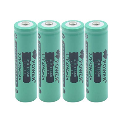 ALCR Batería de Iones de Litio de 3,7 v 4500mah 18650, Uso Recargable para Linterna, Tableta, portátil, vehículo, grabadora de Datos de Viaje, 4 Uds.