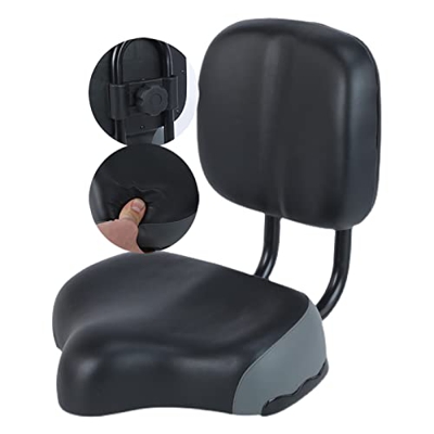 Asiento de Bicicleta de Gran tamaño con Respaldo Suave|Cojín de Asiento de Bicicleta Transpirable Impermeable con Soporte Trasero|Asiento de Triciclo 