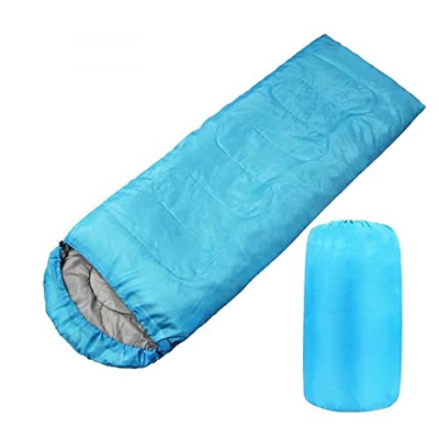 LANGYA Saco de Dormir, 4 Estaciones, Clima cálido y frío, portátil, Saco de Dormir Impermeable con Saco de compresión - Interior y Exterior: Camping, 