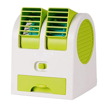 Aire Acondicionado Portatil Ventilador personal portátil Ventilador de escritorio de doble aire de aire con caja de hielo USB Carga o Automóvil club b