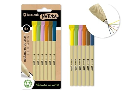 Bismark Bolígrafo Natural Colors 6 unidades