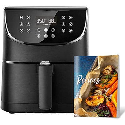 VGAGV Freidora De Aire Inteligente De 3.5L, Horno Sin Aceite, Aire Caliente para Hornear, Máquina Eléctrica Airfryer con Pantalla Táctil, Adecuada par