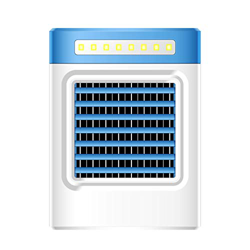 Aire Acondicionado Portatil Mini enfriador de aire, USB Ventilador de aire acondicionado de enfriamiento portátil personal silencioso, con humidificad características