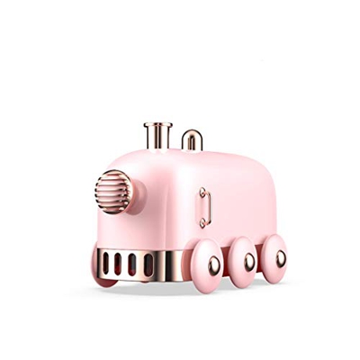 FMOPQ Mini USB Humidifier Portable Small Train Humidifier Warm Night Light Auto Shut-Off Office Home and Car Quiet Humidifier Bedroom Babyroom Living