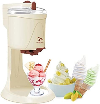 HJXX Máquina de Helados, máquina exprimidora de Prensa en frío Fácil de Limpiar Ideal para Hacer Sorbete de Servicio Suave y Saludable, Sorbete, Helad