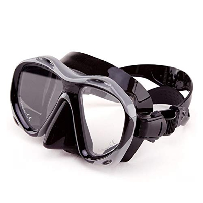 ZIPD Gafas de Buceo Panorámica de Gran Angular de la máscara de Snorkel Gafas con Nasal para Natación Snorkeling (Color : Rojo, Size : One Size)