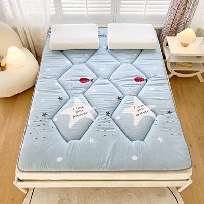 YIbing Colchón De Piso Japonés, Colchón Plegable De Futón De Dormitorios A Juego, Almohadilla De Dormir De Tatami, Colchón De Camping Portátil con Sop