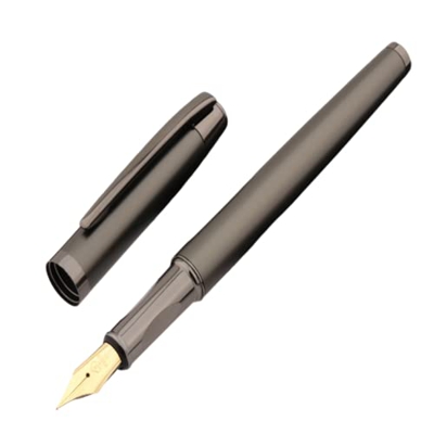 Pluma estilográfica de Oficina de Negocios de Colores Grises, Material de papelería Escolar para Estudiantes, Pluma de caligrafía de Tinta Hábil