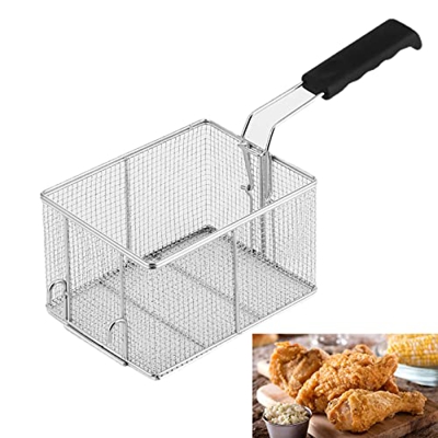 10 L/10 L + 10 L Freidora de Gas Profesional con Cesta y Tapa, Contenedor de Aceite Extraíble, para Restaurantes de Patatas Fritas, Puestos de Comida 