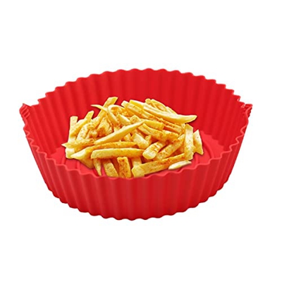 Gusengo Almohadilla de Silicona para freidora de Aire, Olla de Silicona para freidora de Aire Reutilizable, Olla de Silicona para freidora de Aire, re