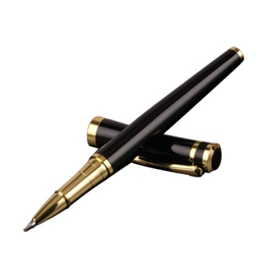 Bolígrafos de Firma de Metal Plateado y Negro de Lujo para Escritura Comercial, Suministros de Oficina, papelería, Regalo de Nombre Deft and Professio