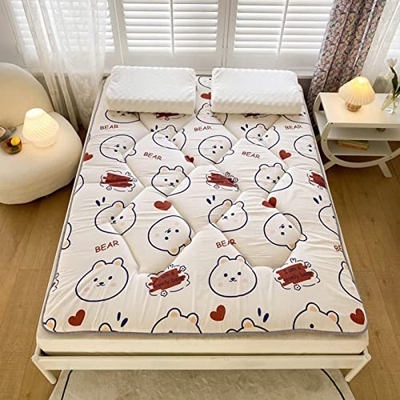 YIbing Colchón De Futón Plegable, Colchón De Piso Japonés Acolchado De Cuatro Estaciones, Colchón De Tatami Portátil Colchón De Camping Doble,1314,Kin