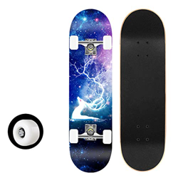 Detalles de la oferta de yeSQmi Skateboards for Beginners, 31 Inch Four-Wheeled Skateboard Standard Skateboard Complete Skateboards, 7 Layer Maple Double Kick Deck Concave Cru yeSQmi Skateboards for Beginners, 31 Inch Four-Wheeled Skateboard Standard Skateboard Complete Skateboards, 7 Layer Maple Double Kick Deck Concave Cru características