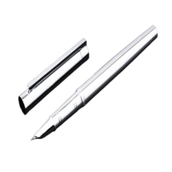Marca de Lujo Shine Platinum Steel Papelería Oficina Material Escolar Fine Hooded Nib Pluma estilográfica Nuevo Profesional precio