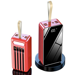 JJZHY Cargador de batería portátil, 100000 mAh USB de gran capacidad, batería externa que puede cargar rápidamente 7 dispositivos al mismo tiempo, par características