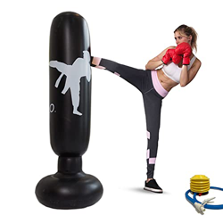 ParkNbuy Saco de boxeo de tierra con bomba de 160 cm, saco de arena inflable para fitness hinchable independiente Taekwondo para entrenamiento adultos precio