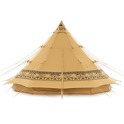 GLWANJG Tienda de campaña de Lujo de pirámide Grande, Tienda de yurta portátil Impermeable Gruesa Adecuada para 3-5 Personas, Camping al Aire Libre, E precio