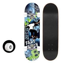 Skateboards for Kids Ages 6-12, Skateboard 31 Inch Complete Standard Skateboards for Beginners With 7 Layers Maple, Double Kick Concave Skateboards fo en oferta