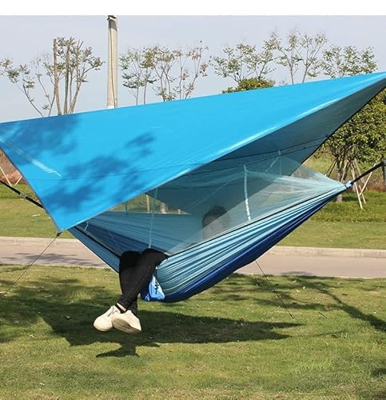 MYAMIA Tienda de Campaña Al Aire Libre, Toldo Parasol Multiusos Simple, Tienda de Campaña, Toldo Parasol A Prueba de Lluvia -Azul