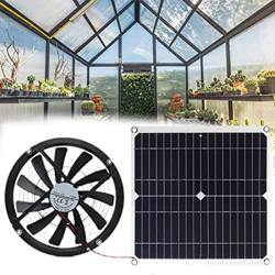 QARNBERG Ventilador de Escape del Panel Solar,Ventilatore Solare 10in 100W 12V con Pannello Solare,Ventilatore Solare di Scarico Impermeabile per Picc en oferta