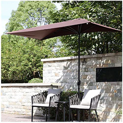 Desconocido Sombrillas de Jardín Sombrilla semicircular,Sistema de Manivela,250x245cm Sombrilla de Terraza,Impermeable Protector Solar UV20+Sombrilla  en oferta