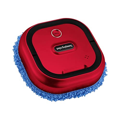 KOZEEY Robot Mop, Wet and Dry Mop, USB Recargable Robot Aspirador, Robot de trapeador doméstico, para Limpieza Dura, Rojo