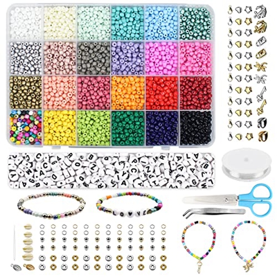 I LOVE MOM Abalorios para Hacer Pulseras Cuentas de Colores 4mm, Cuentas para Pulseras con 300 Abalorios Letras Kit Bolitas para Hacer Pulseras (4mm-1