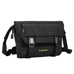 NITECORE SLB02 - Bolso de mensajero para hombre, bandolera táctica con parche NITECORE, Black, 29cm x 20cm x 7cm características