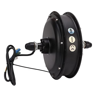 Motor de Cubo Trasero de 48V y 1000W, Ruedas de Aluminio, Motor de Cubo Trasero de Bicicleta eléctrica, 40-45 km/h, 372-433 RPM